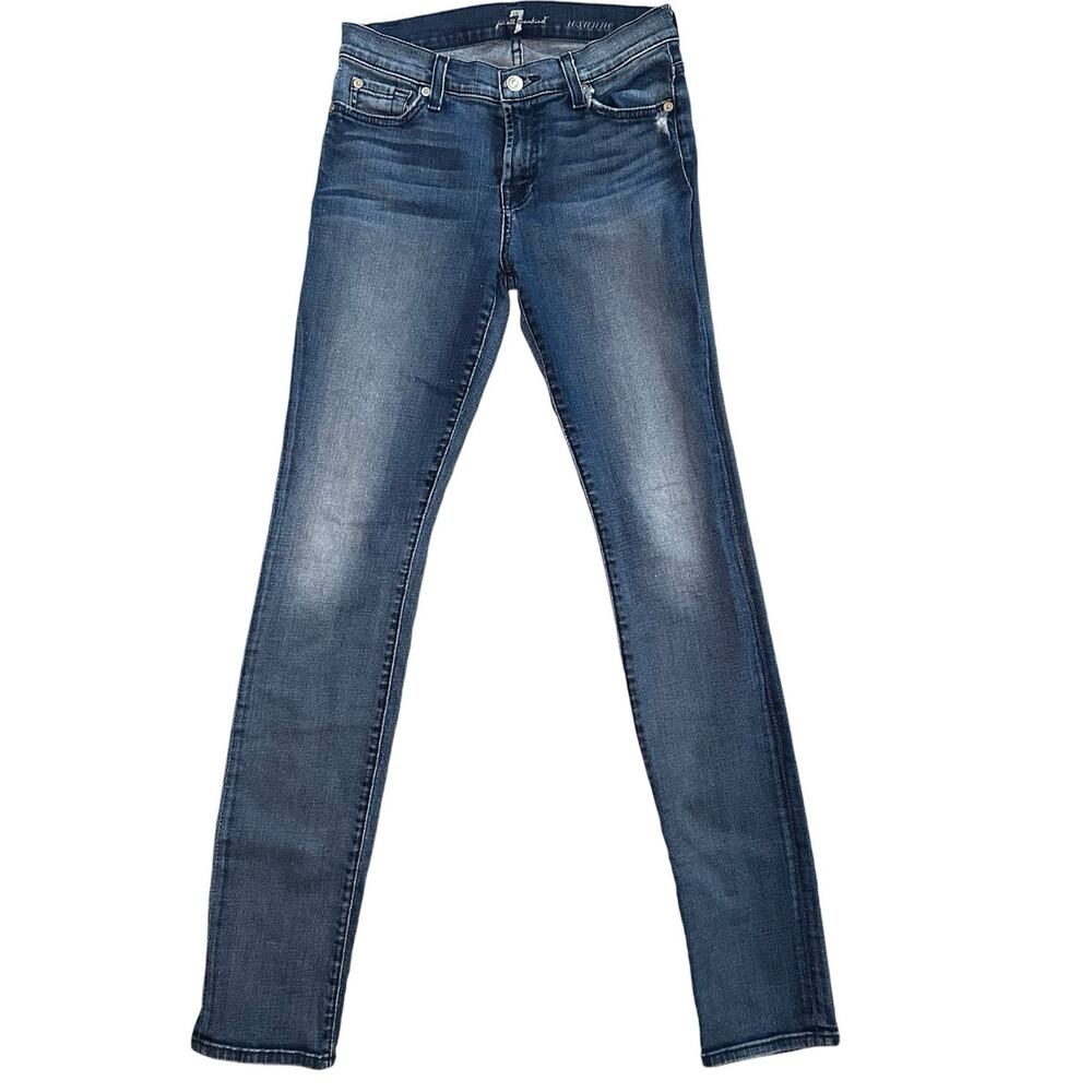 7 For All Mankind Women's Skinny Jeans - Dark Blue